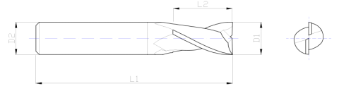 Фреза концевая   Z2  OR201 и OR202