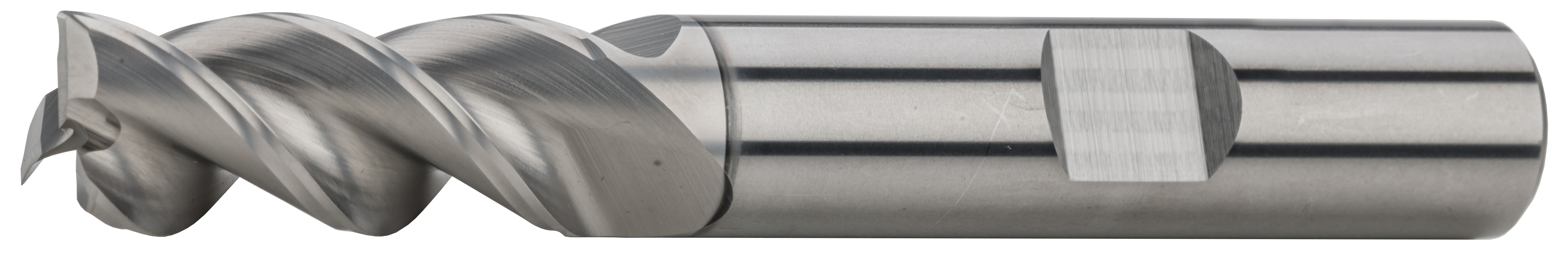 Фрезы концевые с цилиндрическим хвостовиком, длинные, с центрорежущим зубом, 44°-46°, тип W, лыска weldon, CrN
