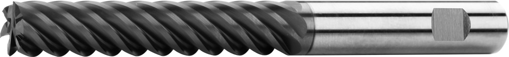 Фрезы концевые с цилиндрическим хвостовиком, экстраx длинные, мелкозубые, 45°, тип H, лыска weldon, AlTiN